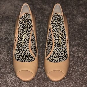 Jessica Simpson Peep Toe Heels - Patent Leather